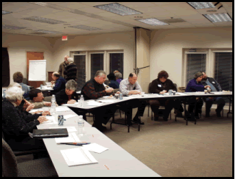 Citizens providing input at a Vision 2020 meeting