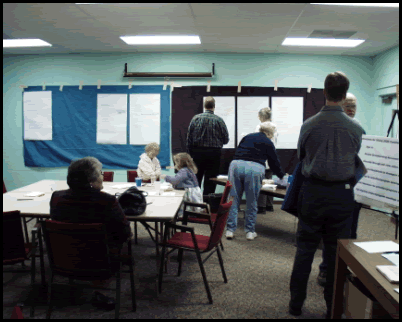 Floyd citizens participating in a Vision 2020 workshop