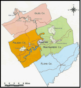 Map of the New River Valley
