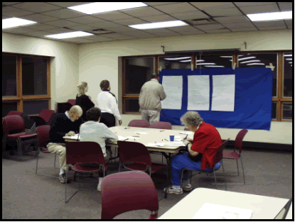 Another group of citizens providing their valuable input at a Vision 2020 meeting