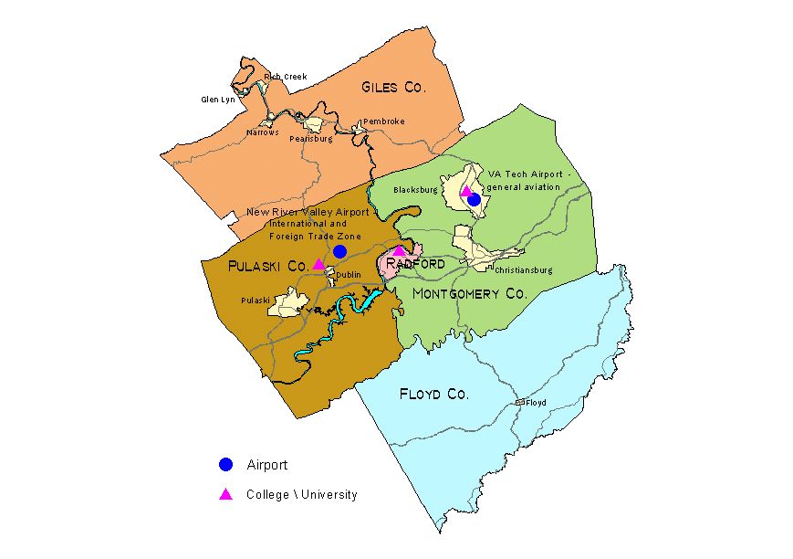 New River Valley Map